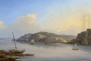 View Over The Volga With Ships by Nikanor Grigorevich Chernetsov