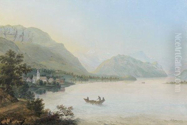 Paysage Alpin Avec Un Lac - view 1