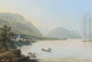 Paysage Alpin Avec Un Lac by Nikanor Grigorevich Chernetsov