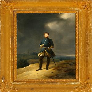 Charles Xii Of Sweden In Hero Posture by Nikanor Grigorevich Chernetsov