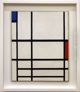 Composition en rouge, bleu et blanc II by Piet Mondrian
