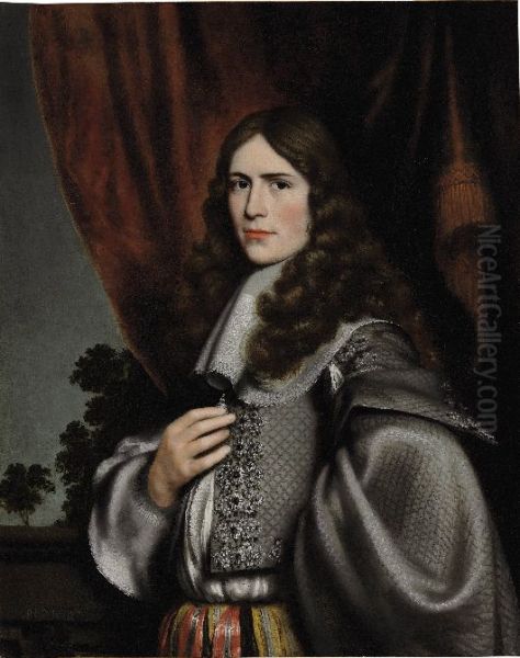 Portrait of a gentleman, half-length, in a gray coat - view 1