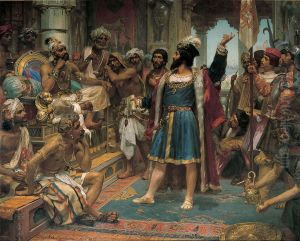 Vasco da Gama perante o Samorim de Calecute by Veloso Salgado