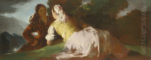Mujeres conversando. by Francisco Goya Fuendetodos