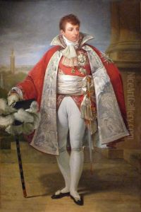 Portrait du marechal Duroc, duc de Frioul, Grand Marechal du Palais de S.M. l'Empereur Napoleon 1er. En costume pour la ceremonie du sacre. by Antoine-Jean Gros