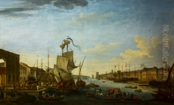 Embarkation of the expeditionary corps of Menorca at the port of Marseille under the orders of Marshal of Richelieu - view 1