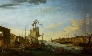 Embarquement du corps expeditionnaire de Minorque au port de Marseille sous les ordres du Duc de Richelieu by Jean-Joseph Kapeller