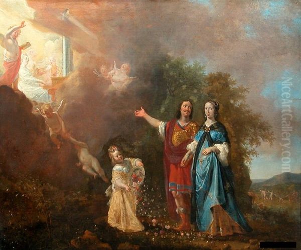 Apparition de sainte Cecile a un couple - view 1