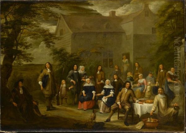 Family reunion in the open air - view 1