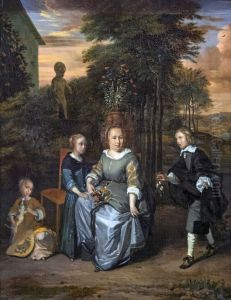 Family portrait in a landscapeFrancais:Portrait de famille dans un paysageItaliano:Ritratto di famiglia in un paesaggio