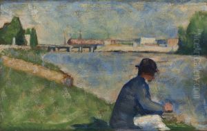 Study for "Bathers at Asnieres" by Georges Seurat