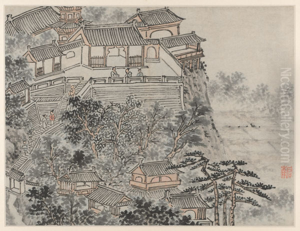 The Five Sages Terrace, from Twelve Views of Tiger Hill, Suzhou - view 1