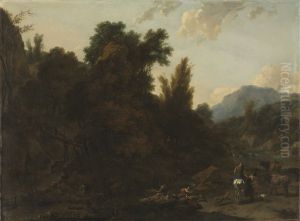 Rush Gatherers by Nicolaes Pieterszoon Berchem