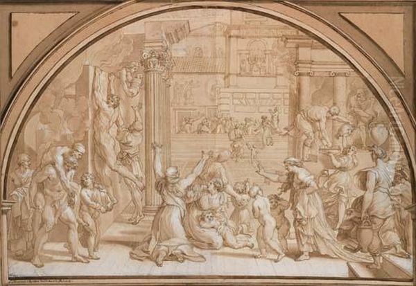 L'incendie Du Bourg, D'apres Raphael - view 1