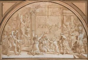 L'incendie Du Bourg, D'apres Raphael by Louis Cheron
