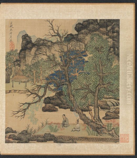 Scholars in a Garden - view 1