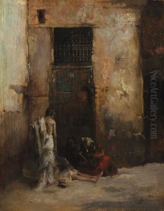 Beggars by a Door by Maria Fortuny Marsal
