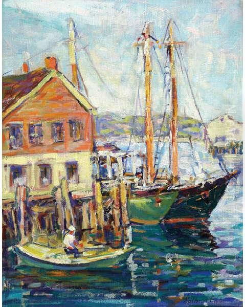 American Gloucester Harbor Landscape - view 1