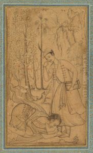 A Holy Man Prostrating Himself Before a Learned Prince A Holy Man Prostrating Himself Before a Learned Prince