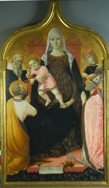 Virgin and Child, with Saints Anthony Abbott, Mark, Severino, and Sebastian - view 1