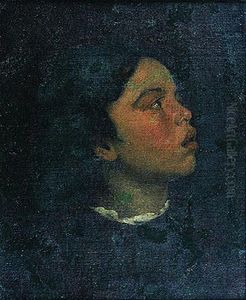 Study of the head of a girl Study of the head of a girl