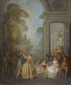 Dancers in a Pavilion by Jean-Baptiste Pater