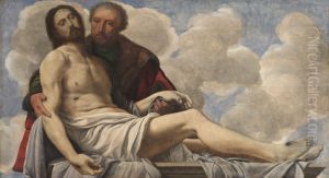 Christ with Joseph of Arimathea by Giovanni Girolamo Savoldo