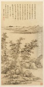 Tall Bamboo and Distant Mountains, after Wang Meng by Wang Hui