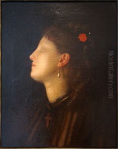 Woman with Pearl by Charles Sellier