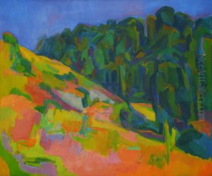 Gezicht op de Tiendeberg (Kanne, Belgie) by Willy Gorissen