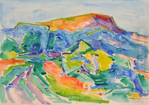 Landschap met Sint-Pietersberg by Willy Gorissen