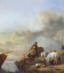 Landing a Boat by Philips Wouwerman