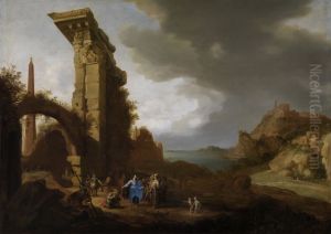 Roman landscape with Christ and the centurion of Capernaum