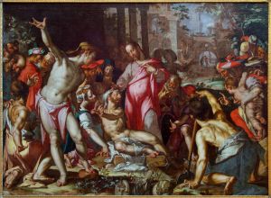 The raising of Lazarus ('Lazarus, come out') by Joachim Wtewael (Uytewael)