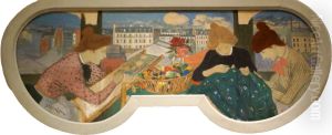 The application of the decoration by Theophile Steinlen