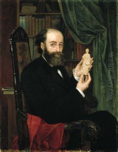 Portrett av Lorentz Dietrichson by Johanne Mathilde Dietrichson