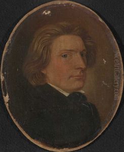 Selvportrett av Jacob Mathias Calmeyer by Jacob Calmeyer