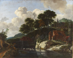 Hilly Landscape with a Watermill Hilly Landscape with a Watermill