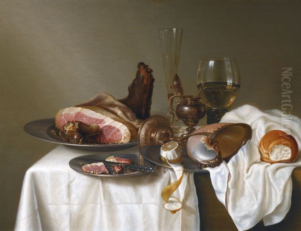 Still Life with Ham and Nautilus Cup - view 1