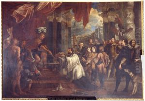 St Francis explains his mission to the Indian king