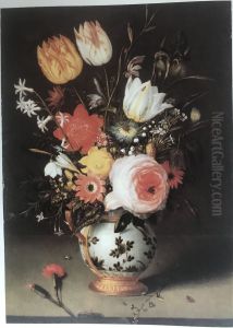 Flowers in a Wan-Li Vase by Peter Paul Binoit
