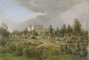 Slottet med parken by Hans Linstow