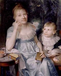 Benedikte Naubert with foster son Benedikte Naubert with foster son