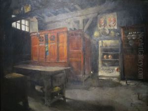 Interior from Rochefort-en-Terre, Brittany by Harriet Backer