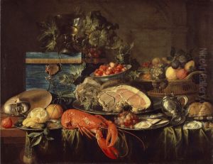 Still life with Lobster by Jan Davidsz. De Heem