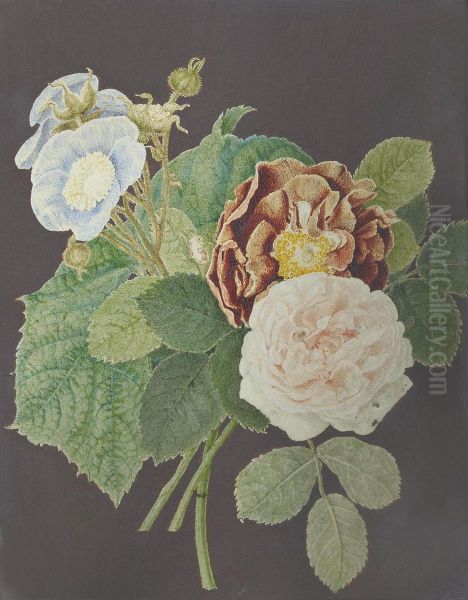 Five Studies Of Posies Of English Flowers - view 1