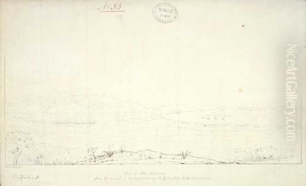 View of Port Nicholson from the summit of the range bordering the valley of the Hutt to the westward - view 1
