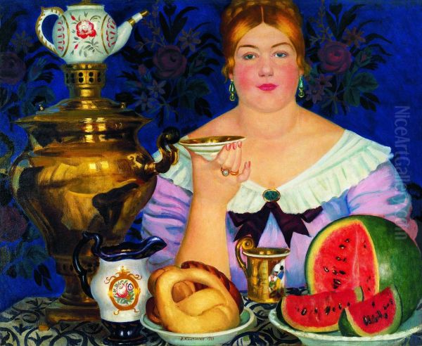 Merchant's Wife, drinking tea - view 1