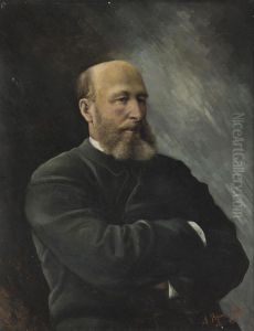 Portrait of A.M. Butlerov by Antonina Rzhevskaya