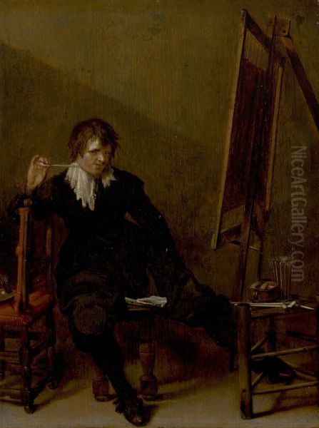 An Artist in Front of the Easel - view 1